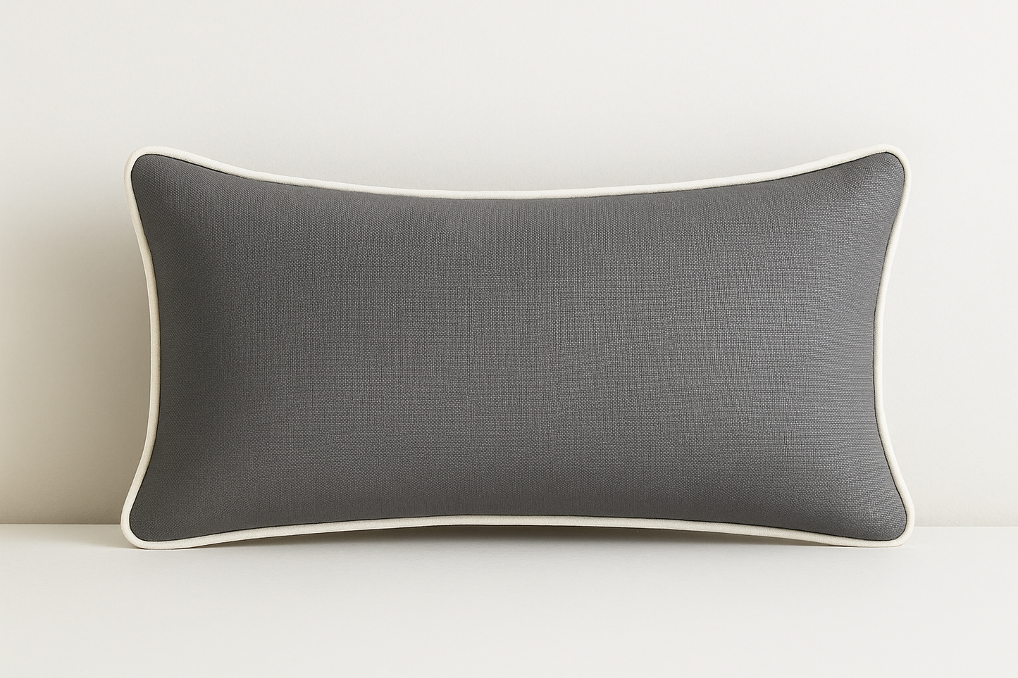 Milan Lumbar with White Piping