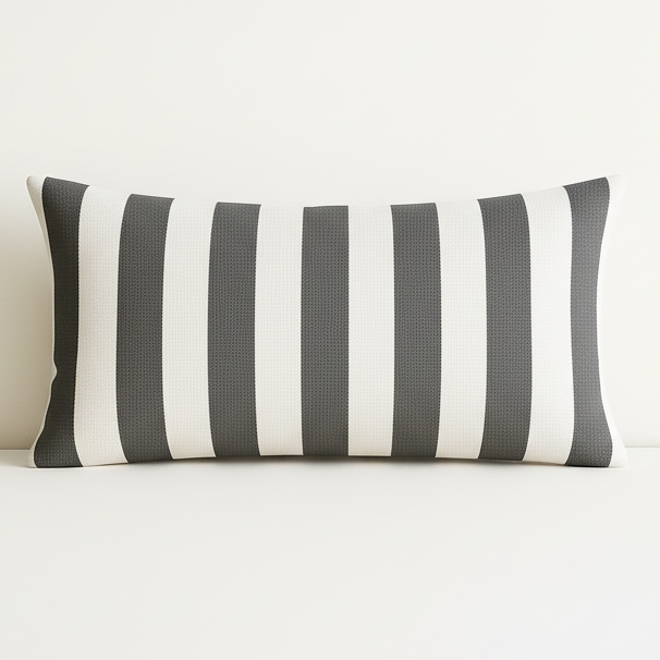 Slate & White Stripe Lumbar