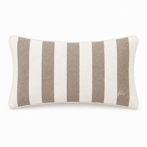Mushroom Striped Lumbar Cushion