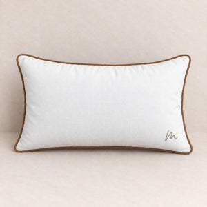 Caramel Piping Lumbar Cushion