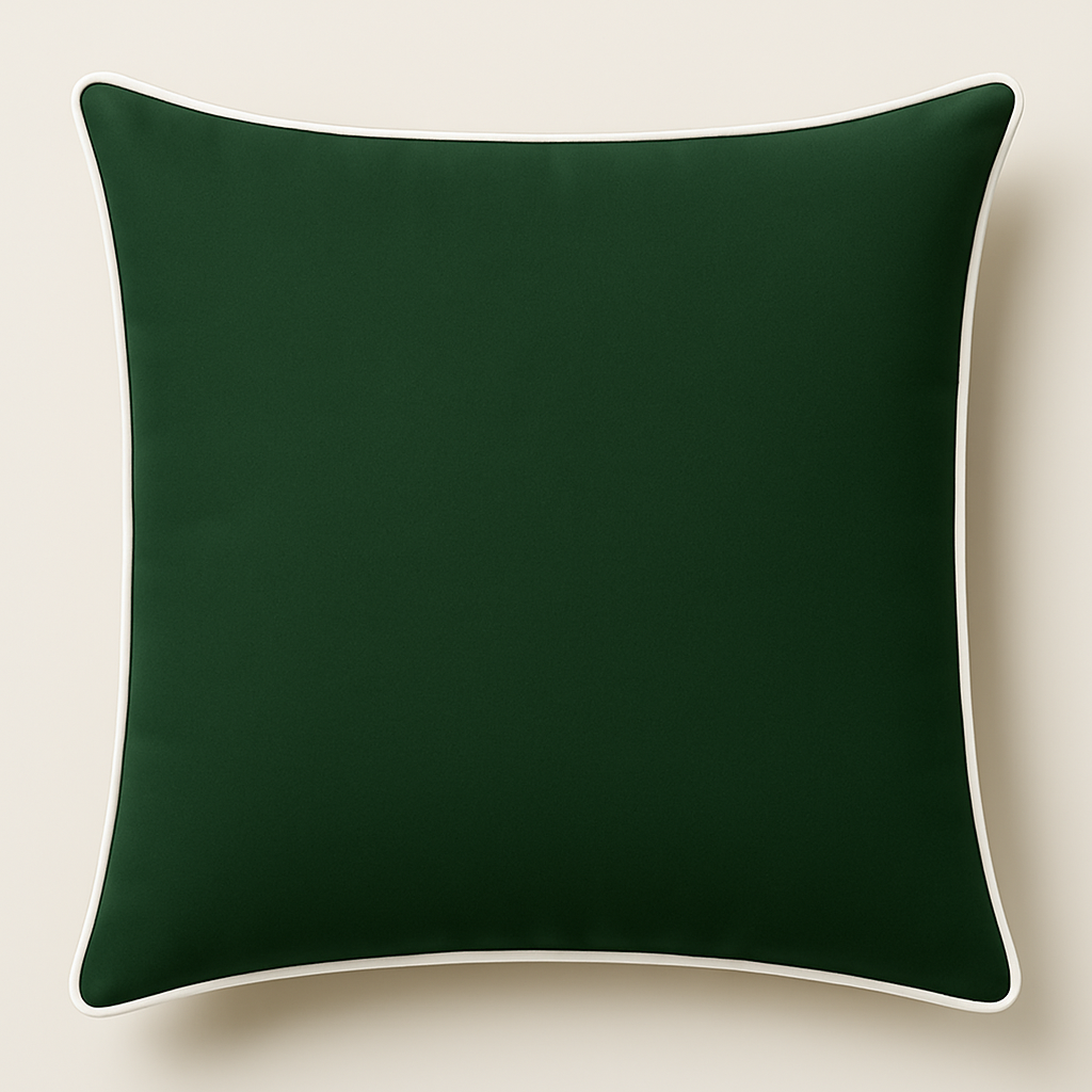 Vienna Cushion with White Piping