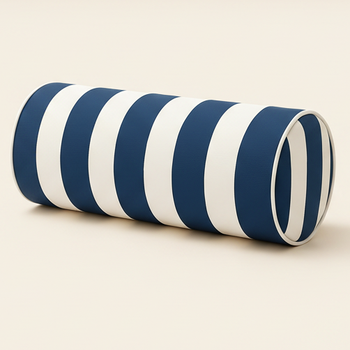 Navy & White Stripe Bolster