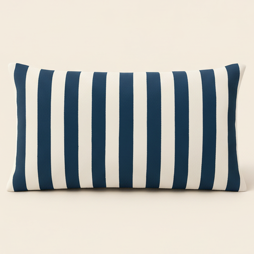 Navy & White Stripe Lumbar