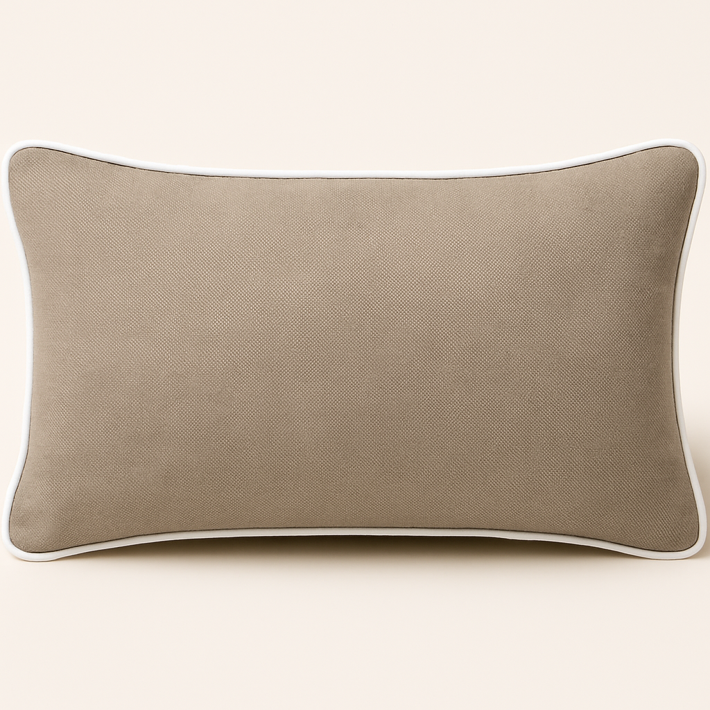 Sahara Lumbar with White Piping