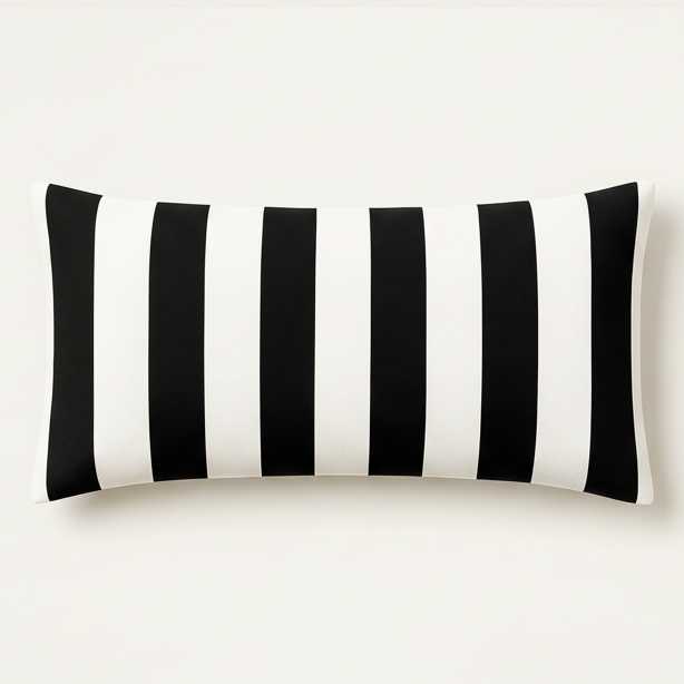 Black & White Stripe Lumbar