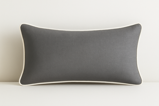 Milan Lumbar with White Piping