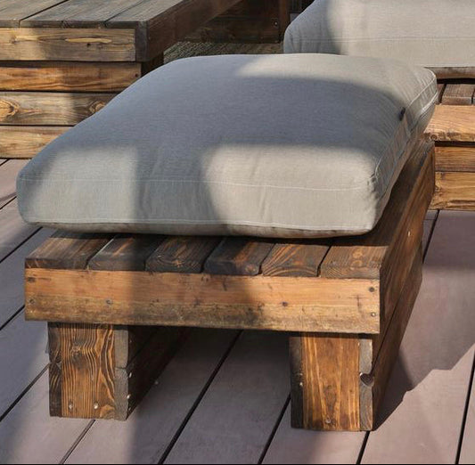 Block Style Pouffe with Cushion