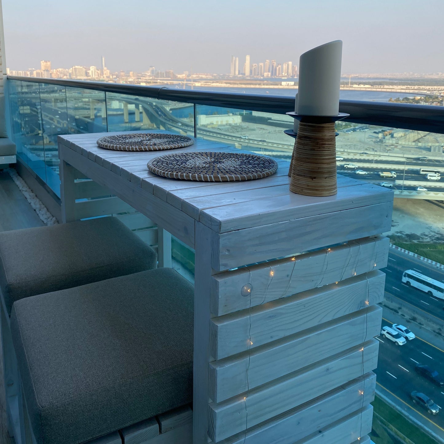 High Table with Stools X2