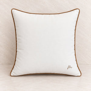 Caramel Piping Square Cushion