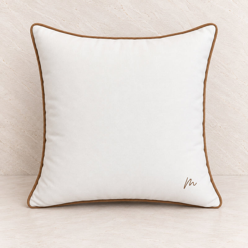 Caramel Piping Square Cushion