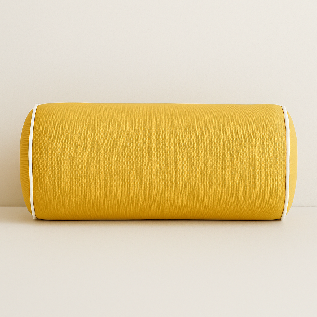 Capri Bolster with White Piping