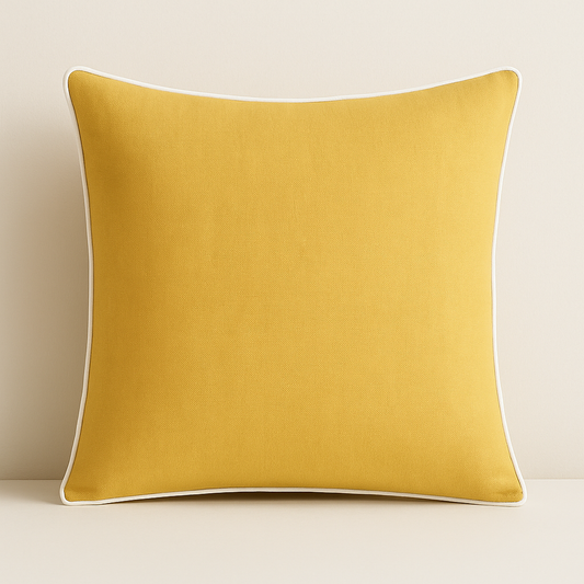 Capri Cushion with White Piping