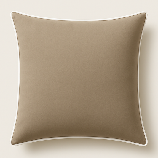 Sahara Cushion with White Piping