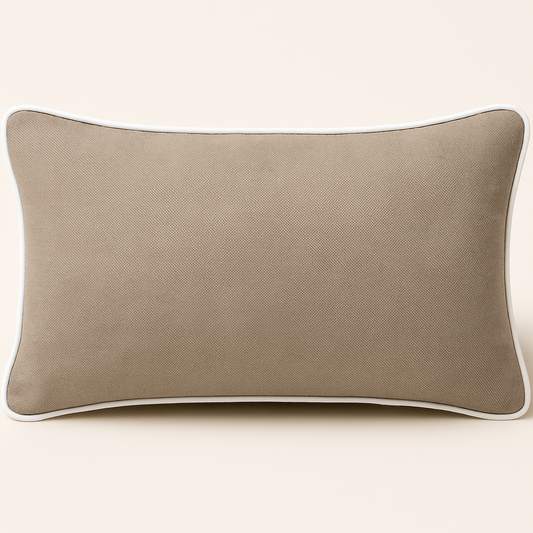 Sahara Lumbar with White Piping