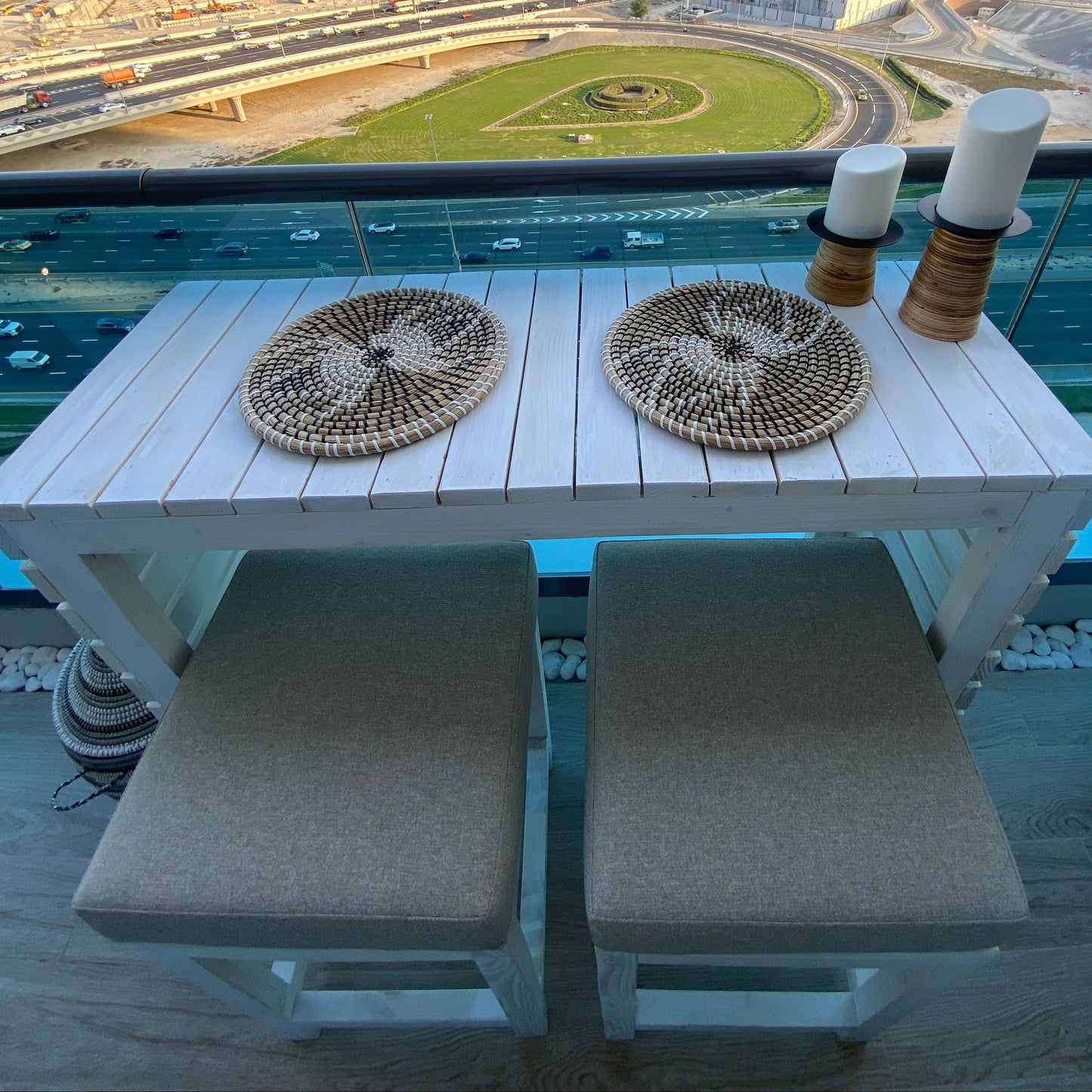 High Table with Stools X2